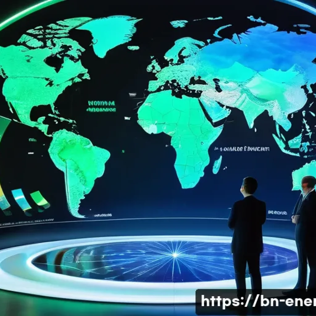 재생 에너지 정책 비교 - **Global Green Energy Transition: Diverse Nations United.**
A vibrant and illustrative global ma...
