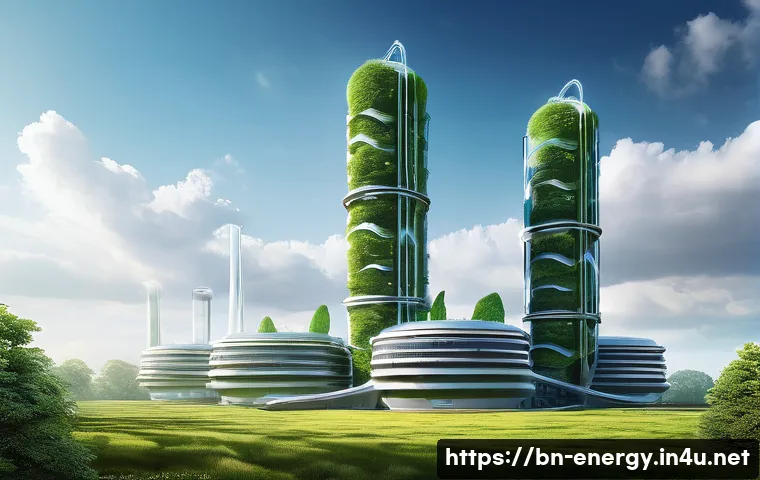 이산화탄소 배출 저감 기술 - **Prompt 1: The Breathing Planet - Direct Air Capture (DAC) Facility**
    Visualize a vast, futuris...