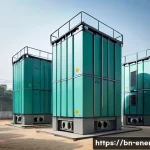 소형 모듈형 원자로  SMR - A futuristic small modular nuclear reactor (SMR) installation in a compact urban setting in Banglade...