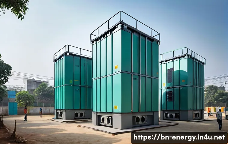 소형 모듈형 원자로  SMR - A futuristic small modular nuclear reactor (SMR) installation in a compact urban setting in Banglade...